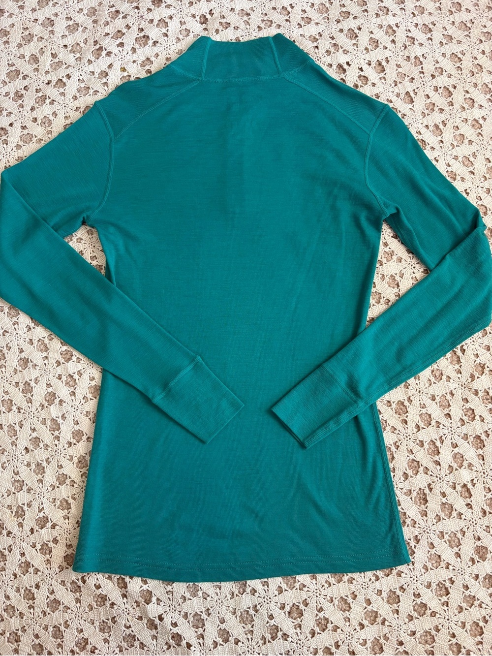 ibex Woolies 1 Women’s Quarter Zip Baselayer Teal Size Small - Picture 6 of 7